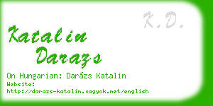 katalin darazs business card